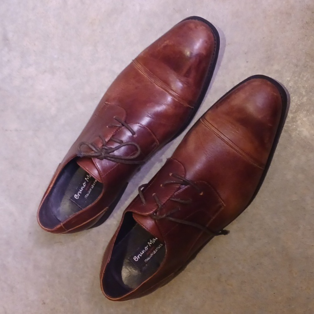 Bruno Marc Italian leather New York dress shoes size 9.5 Washington style